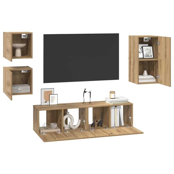 vidaXL Set TV omarice 5 pcs artisan hrast 30.5 x 30 x 60 cm