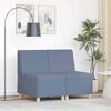 vidaXL Modularna sofa enota brez naslonov 2 pcs Modra 55 x 74 x 82 cm