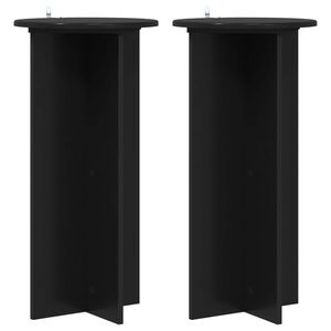 vidaXL Stojalo za rastline 2 kos Črna 40 x 40 x 80 cm Inženirski les