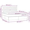 vidaXL Box spring postelja z vzmetnico temno zelena 160x200 cm žamet