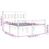 vidaXL Postelja za starej&scaron;e z vzglavjem bel 160x200 cm trdnega lesa