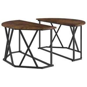 vidaXL Klubska miza Dimljeni oreh 80 x 80 x 42 cm