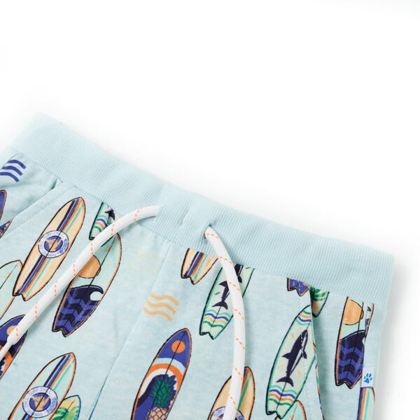 Otro&scaron;ke kratke hlače z vrvico nežno modra melange 116