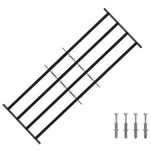vidaXL Varnostna re&scaron;etka za okna z 4 prečkami 3 pcs 93-174 cm