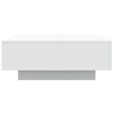 vidaXL Klubska mizica z LED lučkami bela 80x80x31 cm