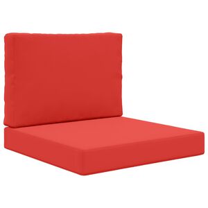 vidaXL Zunanja blazina za kavč 2 pcs Rdeča Poliester