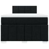 vidaXL Box spring postelja z vzmetnico črna 120x190 cm blago