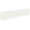 vidaXL Robovi trave 10 pcs 103 x 25 cm Jeklo Bela