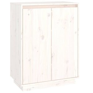 vidaXL Omarica za čevlje bela 60x35x80 cm trdna borovina