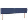 vidaXL Vzglavje z u&scaron;esi modro 203x23x78/88 cm blago