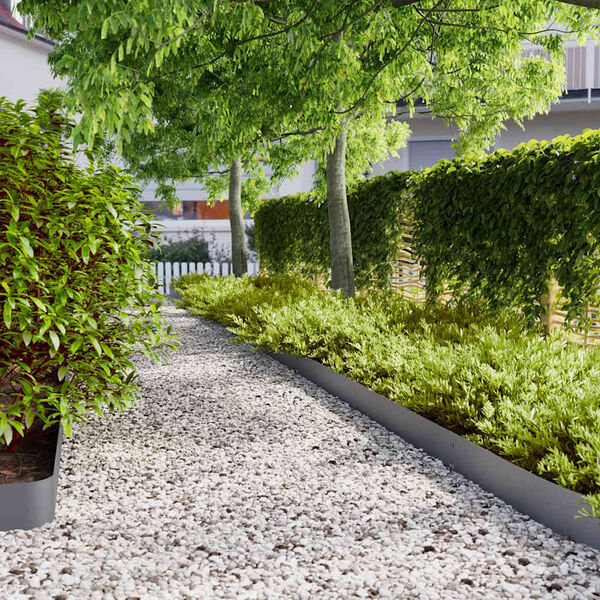 vidaXL Robniki za trato 50 kosov Antracit Hladno valjano jeklo