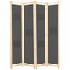 vidaXL Paravan 4-delni 160x170x4 cm sivo blago