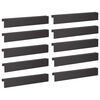 vidaXL Pokrivni profil za vrtno obrobo 10 kos 100 x 10 x 15 cm Jeklo
