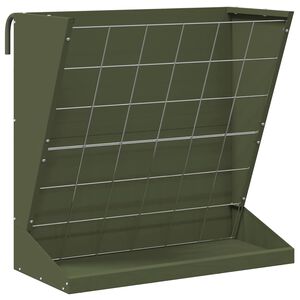 vidaXL Hranilnik za seno Olivno zelena 71 x 33 x 70 cm 5 kg