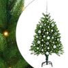 vidaXL Božično drevo med 150 LED z stojalom Zelena 120 cm PE