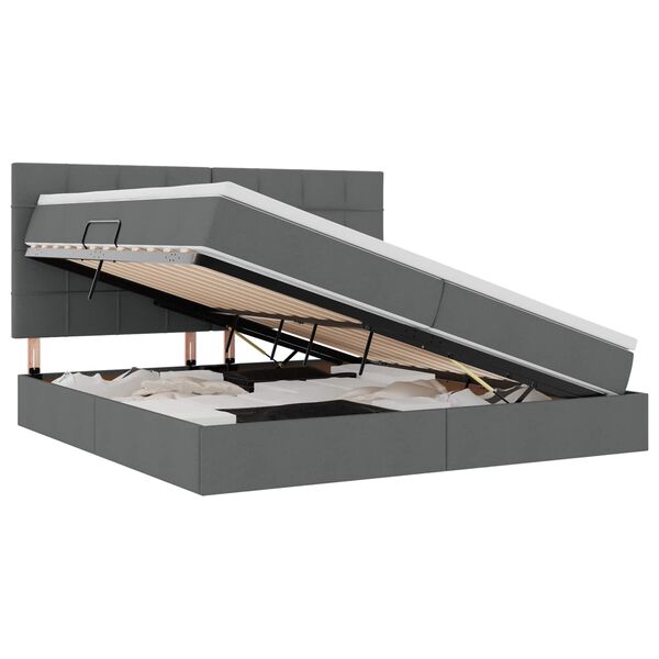 vidaXL Postelja z dodatnim prostorom za shranjevanje in vzmetnico