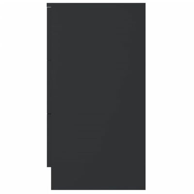 vidaXL Predalnik iverna plošča 71x35x68 cm črn