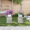 vidaXL Stojalo za rastline 2 pcs srebrna 24 x 24 x 35 cm