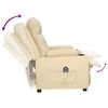 vidaXL Električni naslanjač krem tkanina