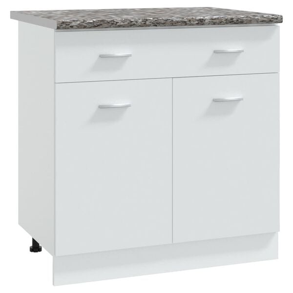 vidaXL Kuhinjski pult siv z granitno teksturo 80x60x2,8 cm iverna pl.