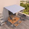 vidaXL Avtomatsko zložljiva tenda 450x350 cm modra in bela