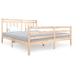 vidaXL Posteljni okvir 180x200 cm trden les