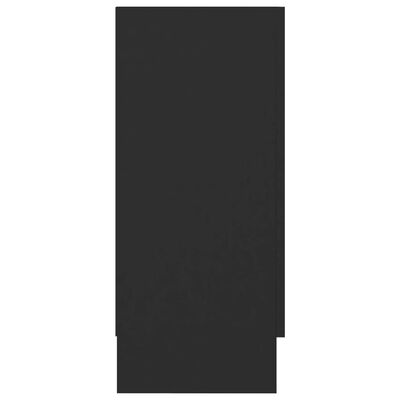 vidaXL Komoda črna 120x30,5x70 cm iverna plošča