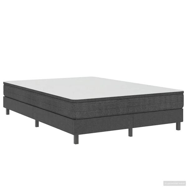 vidaXL Posteljni okvir boxspring sivo blago 160x200 cm