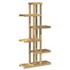 vidaXL Stojalo za rastline Bela 68 x 23,5 x 140 cm Masiven les akacije