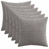 vidaXL Prevleka za blazino 6 pcs ALMELO Svetlo siva 30 x 30 cm