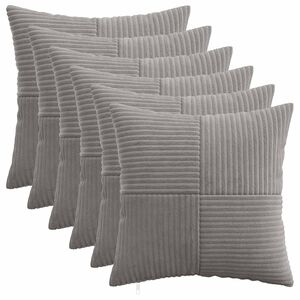 vidaXL Prevleka za blazino 6 pcs ALMELO Svetlo siva 30 x 30 cm