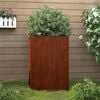 vidaXL Cvetlično korito 42x38x75 cm corten jeklo