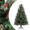 vidaXL Novoletna jelka s storži zelena 150 cm PVC in PE