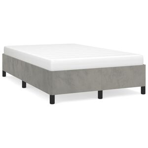 vidaXL Posteljni okvir brez vzmetnice svetlo siv 120x200 cm žamet