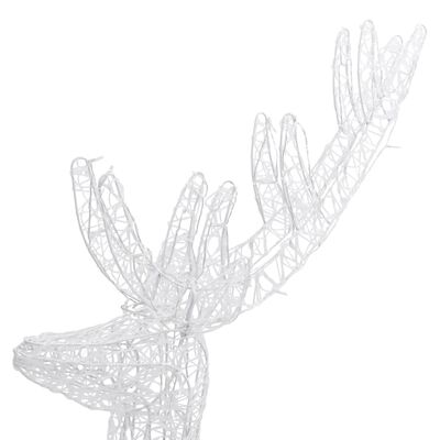 vidaXL XXL božični jelen iz akrila 250 LED lučk 180 cm hladno bel