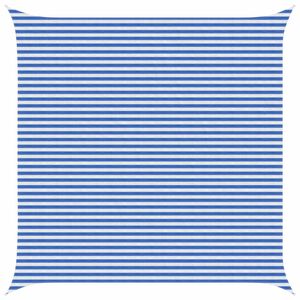 vidaXL Senčna platna Modra in bela 5 x 5 m HDPE