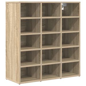 vidaXL Omara za čevlje 77,5 x 30 x 83,5 cm Inženirski les Sonoma hrast