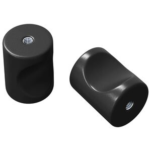 vidaXL Omarni ročaj 2 kos Črna 18 x 23 mm elezo