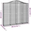 vidaXL Obokane gabion košare 5 kosov 200x30x160/180cm pocinkano železo