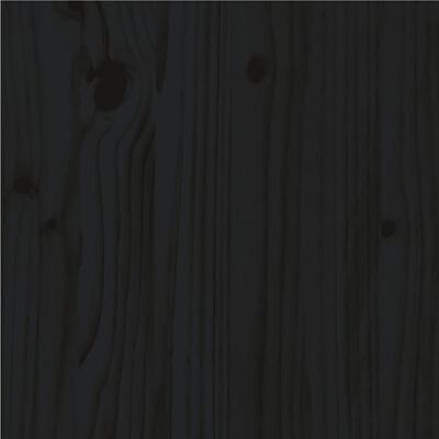 vidaXL Posteljni okvir črn iz trdnega lesa 150x200 cm
