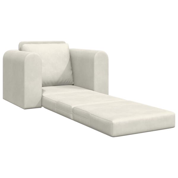 vidaXL Sofa postelja krema 98 x 71 x 83 cm Žamet