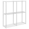 vidaXL Tubular Shelf s shranjevanjem Bela 86 x 27 x 90 cm Aluminij