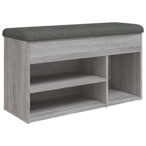 vidaXL Klop za čevlje siva sonoma 82x32x45,5 cm inženirski les