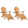 vidaXL Stol Adirondack 2 pcs Rjava 137 x 77 x 95 cm Trden tikov les