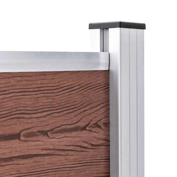 vidaXL Vrtna ograja WPC 699x106 cm rjava