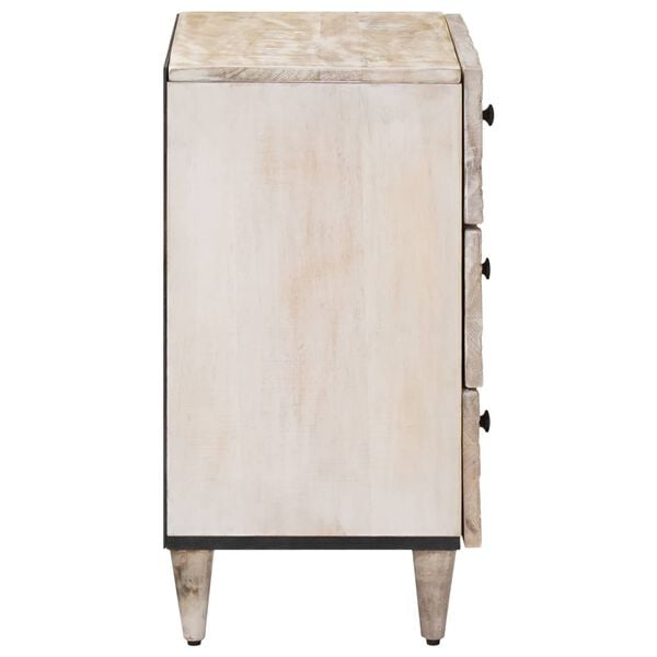 vidaXL Posteljna omarica Bela 50 x 33 x 60 cm Masiven les manga