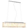 vidaXL Stropna svetilka s kristalnimi kroglicami srebrna 104 cm E14