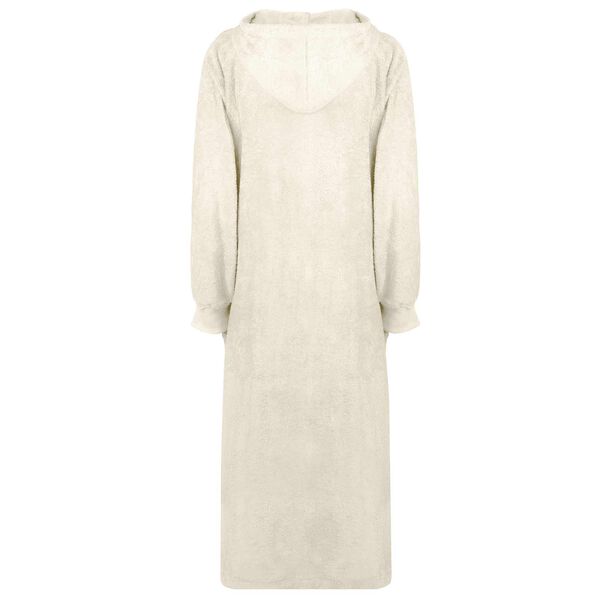 vidaXL Odeja s kapuco KINN krema XXL Bombaž