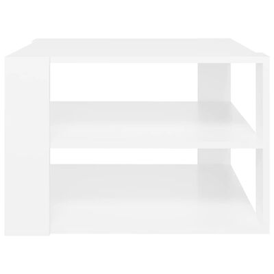 vidaXL Klubska mizica bela 60x60x40 cm iverna plošča
