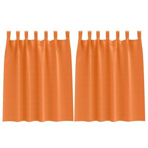 vidaXL Zavese za zatemnitev z obroči 2 pcs Svetlo oranžna 140 x 140 cm